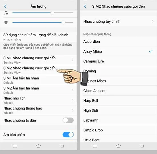 Vivo V7+'da arama zil sesini ayarlayın