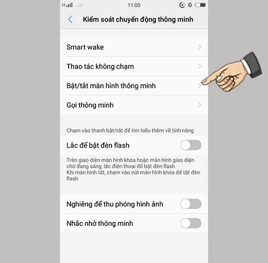 Vivo Y69'da akıllı ekranı aydınlatın