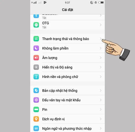 Vivo Y69'daki uygulamalar için bildirim ayarları