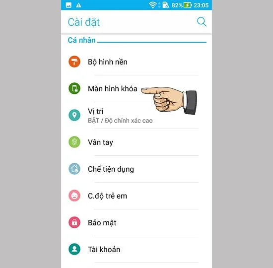 Asus Zenfone 4 Max Pro'da kilit ekranı hızlı erişim yardımcı programını değiştirin