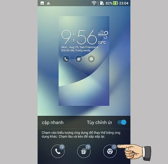 Asus Zenfone 4 Max Pro'da kilit ekranı hızlı erişim yardımcı programını değiştirin