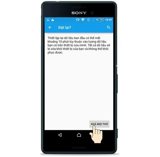 出廠重置 Sony Xperia M4 Aqua Dual