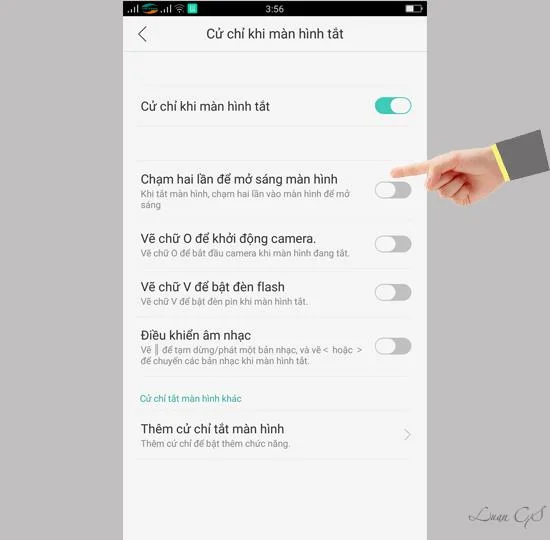 Oppo F1S ekranını açmak için iki kez dokunun
