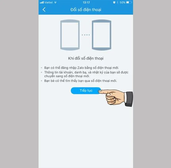 Zalo hesabı telefon numarasını değiştir