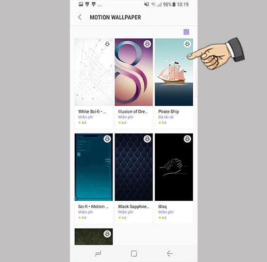 Samsung Galaxy S8 이미지 선택하기