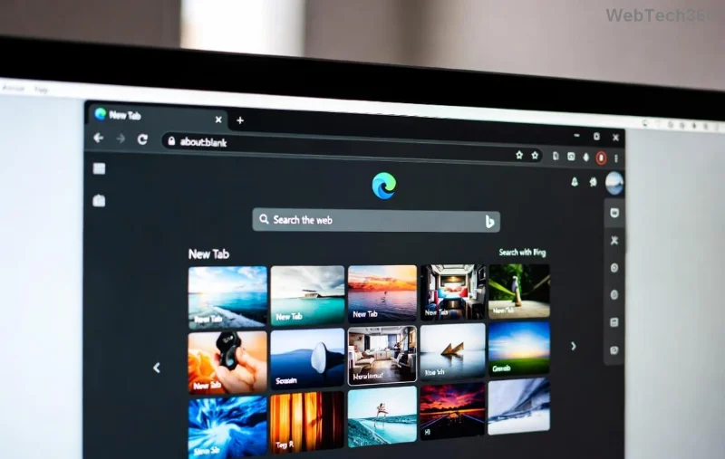 Screenshot van het probleem met overlappende pictogrammen in de taakbalk van Microsoft Edge