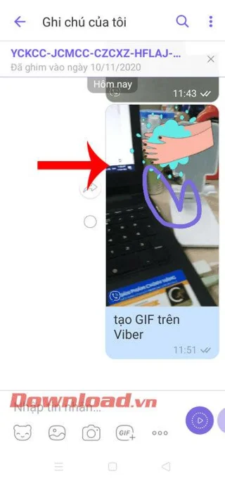 Instruções para criar seu próprio GIF no Viber