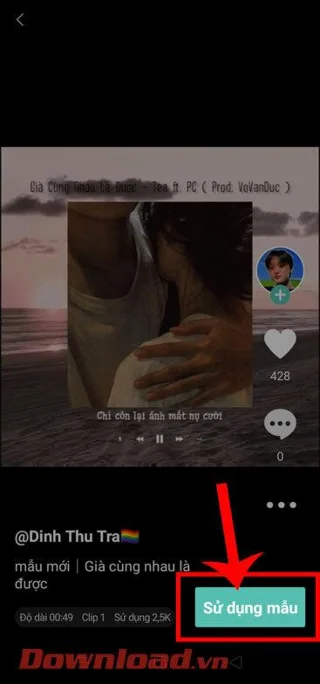 Instructions for creating old videos together on CapCut