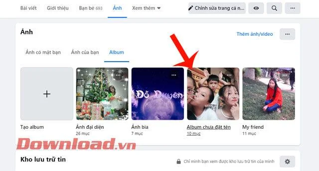 Instruções para transferir fotos para outro álbum no Facebook