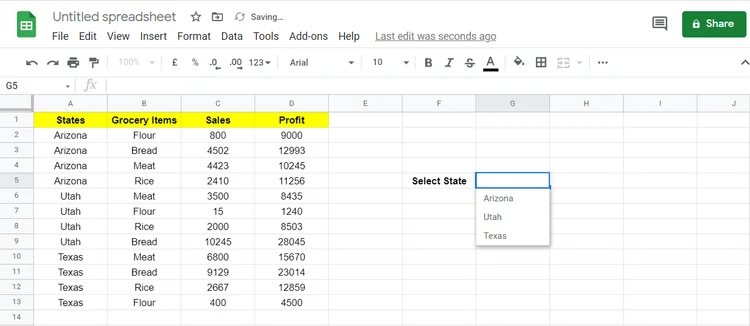 Cara menggunakan fungsi FILTER di Google Sheets