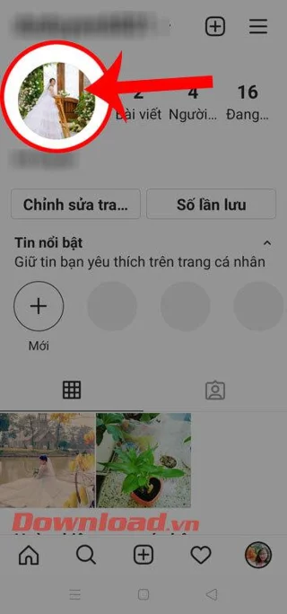 Instruções para alterar a foto do perfil do Instagram
