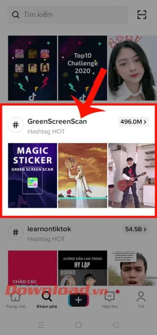 Petunjuk memasukkan latar belakang untuk merekam video Tik Tok