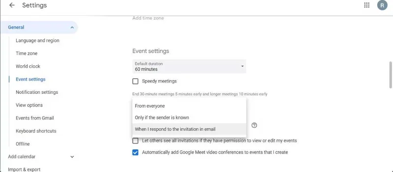Como parar de receber spam no Google Agenda