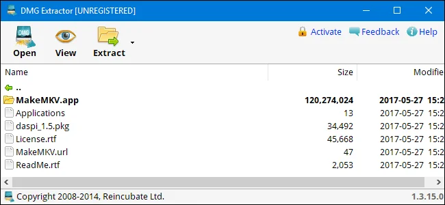 How to open DMG files on Windows