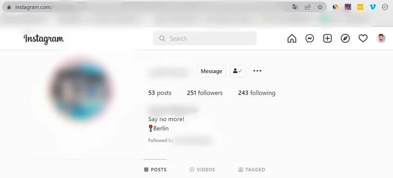 Cara mencari dan mendapatkan link Instagram