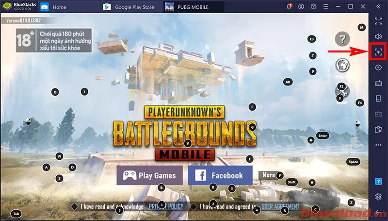 Petunjuk mengunci kursor mouse saat bermain game di BlueStacks