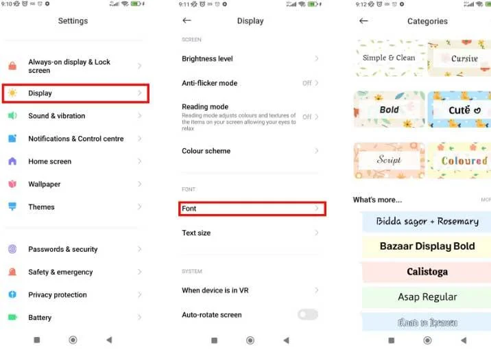 Cara mengganti font di Xiaomi