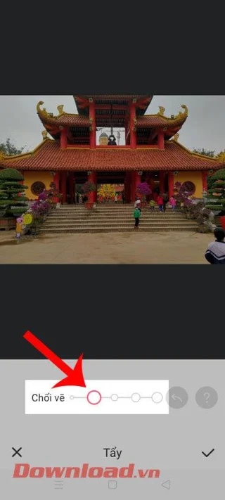 Instruções para excluir pessoas e objetos extras em fotos usando Meitu