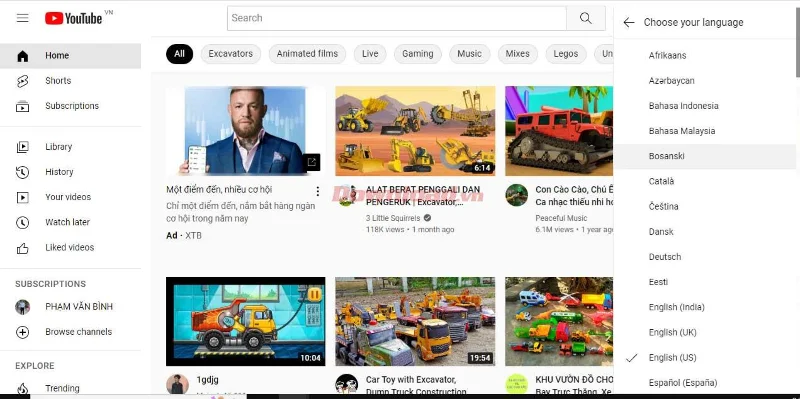 Cara mematikan terjemahan judul YouTube
