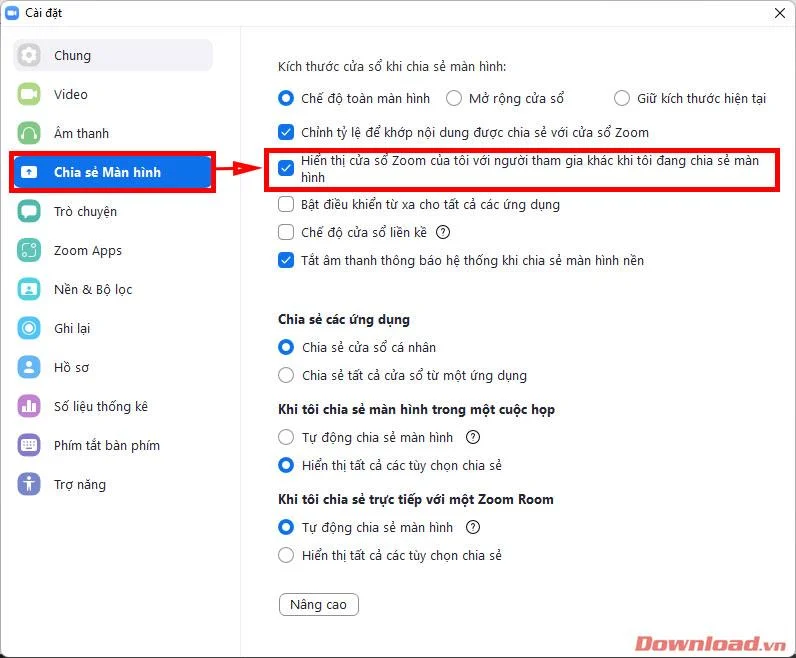 Petunjuk untuk menampilkan webcam saat berbagi layar di Zoom