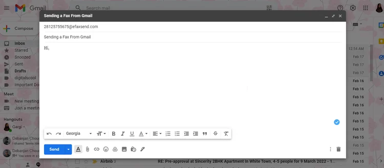 Como enviar fax do Gmail