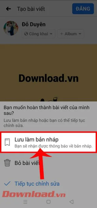 Petunjuk untuk membuat dan mencari draf postingan di Facebook
