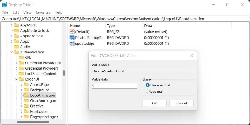 How to turn off the startup sound in Windows 11
