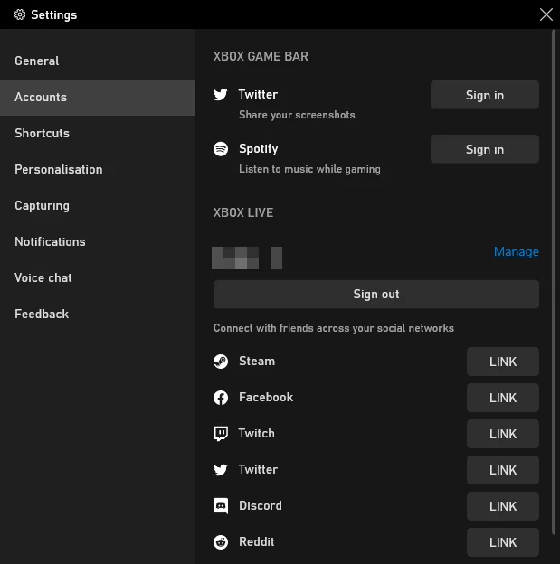 Share on Social Media through Game Bar