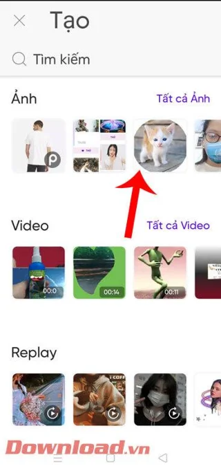 Instructions for cutting photos into circles on PicsArt