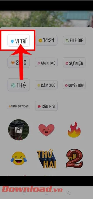 Petunjuk untuk melampirkan lokasi ke Facebook Story