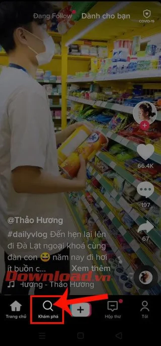 Petunjuk memasukkan latar belakang untuk merekam video Tik Tok