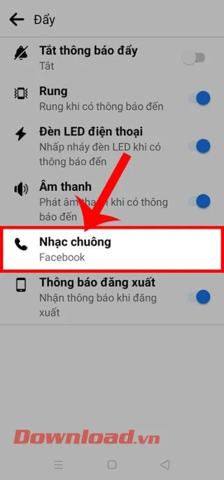 Petunjuk untuk mengubah suara notifikasi di Facebook