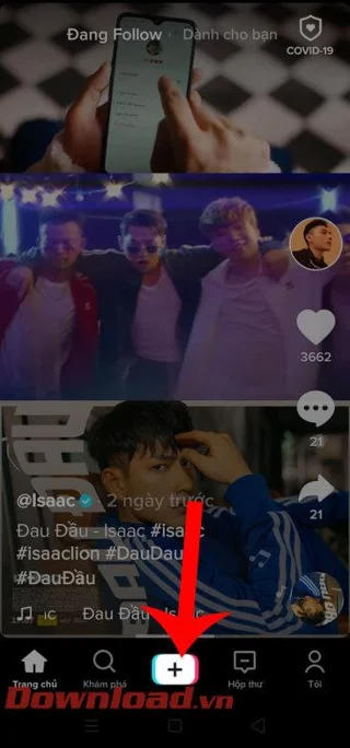 Petunjuk membuat video efek Domino di TikTok