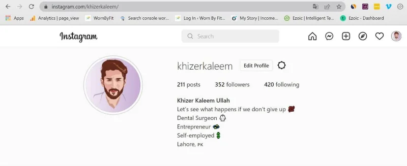 Cara mencari dan mendapatkan link Instagram