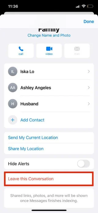 No puedo salir del grupo de chat en iPhone, ¿qué debo hacer?