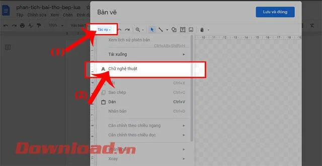 Instruções para escrever a primeira carta grande no Google Docs