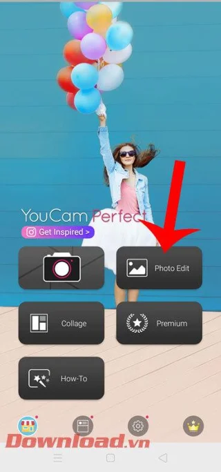 Instruções para instalar e editar fotos com YouCam Perfect
