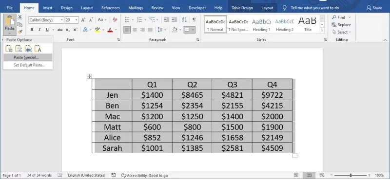 Como converter tabelas em imagens no Microsoft Word