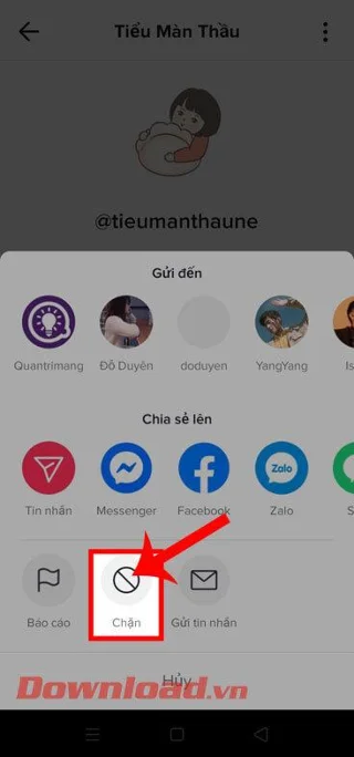 Instruções para bloquear e desbloquear contas no TikTok