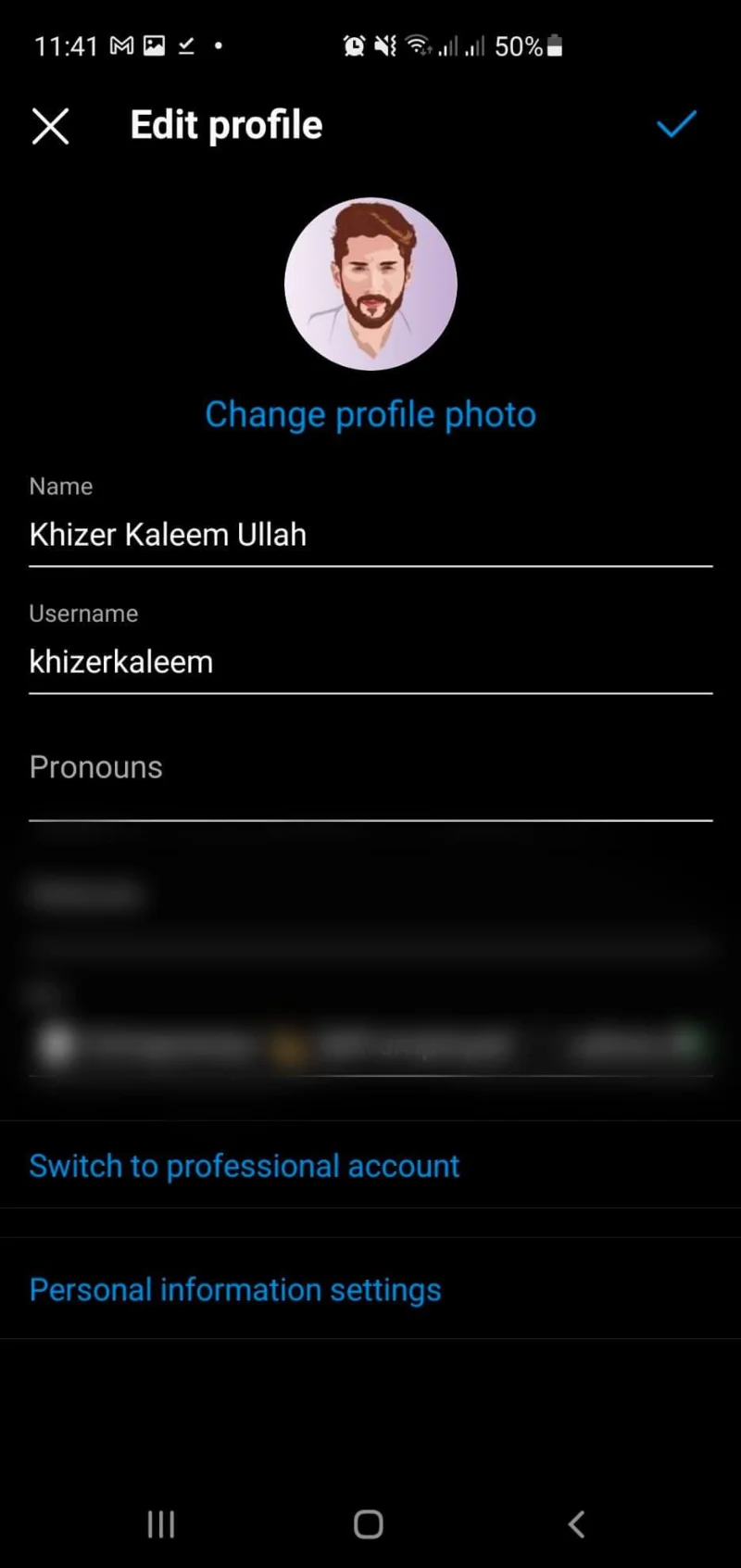 Cara mencari dan mendapatkan link Instagram