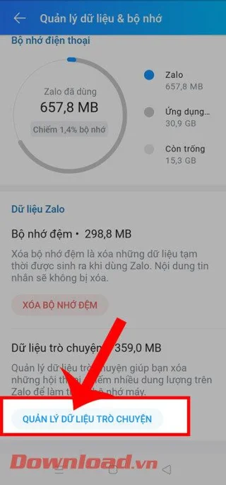 Istruzioni per eliminare le conversazioni che occupano molto spazio su Zalo