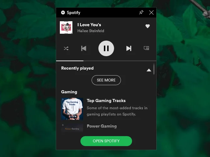 Control Spotify on Game Bar