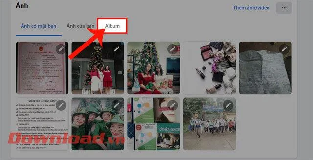 Instruções para transferir fotos para outro álbum no Facebook