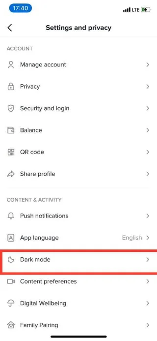 Cara mengaktifkan mode gelap di TikTok