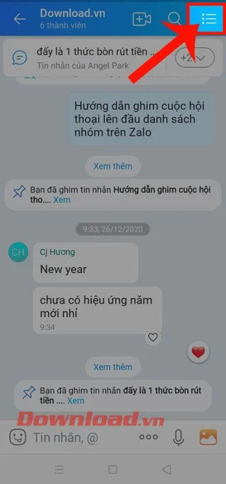 How to block new members from reading old messages on Zalo chat group
