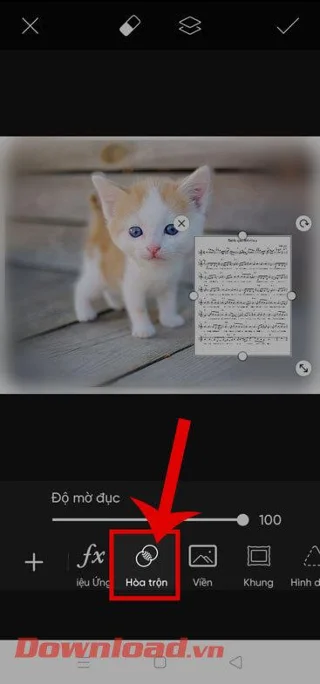 Petunjuk menggabungkan lirik lagu menjadi foto menggunakan PicsArt