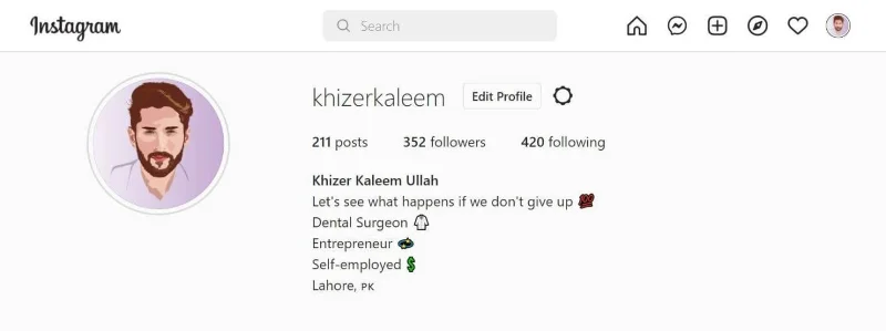 Cara mencari dan mendapatkan link Instagram