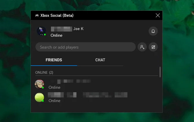 Chat with Friends on Game Bar