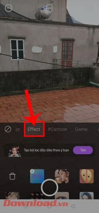 Petunjuk untuk memburamkan foto di B612