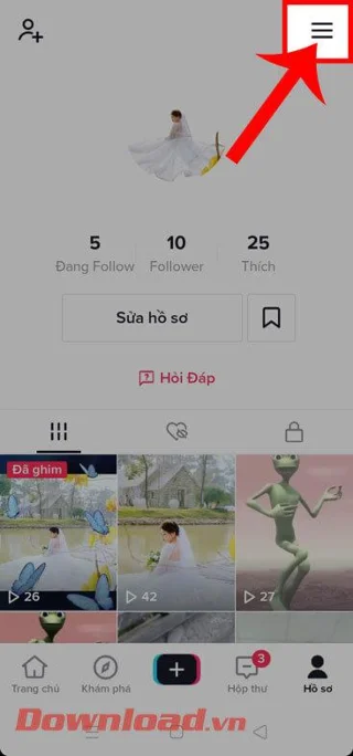 Petunjuk untuk menyembunyikan daftar ikuti di TikTok